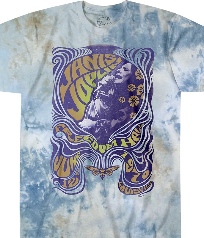 Janis Joplin Freedom Hall 70 Tie Dye T-Shirt