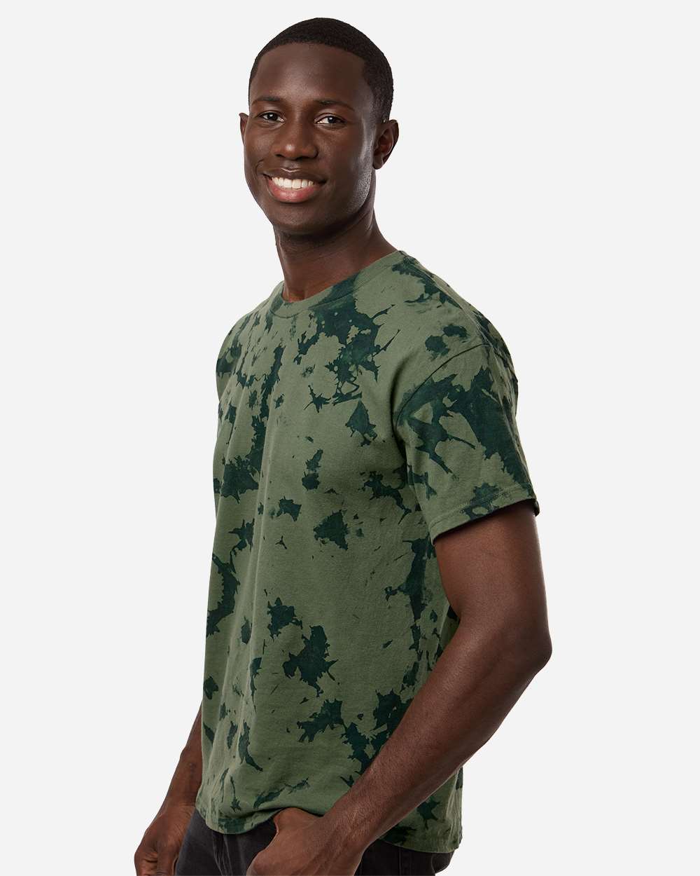 Camo Green Splat Tie Dye Shirt