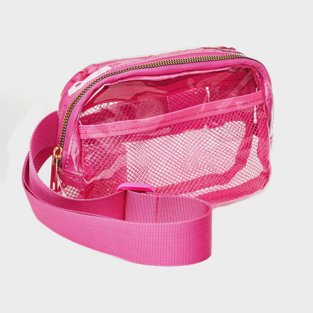 Belt Bag in Clear and Pink Trim SALE