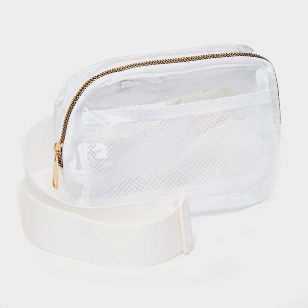 Belt Bag in Clear and White Trim SALE