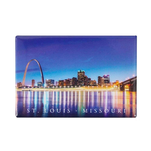 St. Louis Riverfront at Night Magnet 2" x 3"