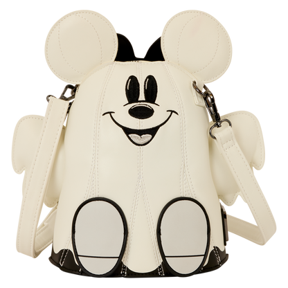 Loungefly Mickey & Minnie Mouse Ghost Glow Figural Crossbody Bag
