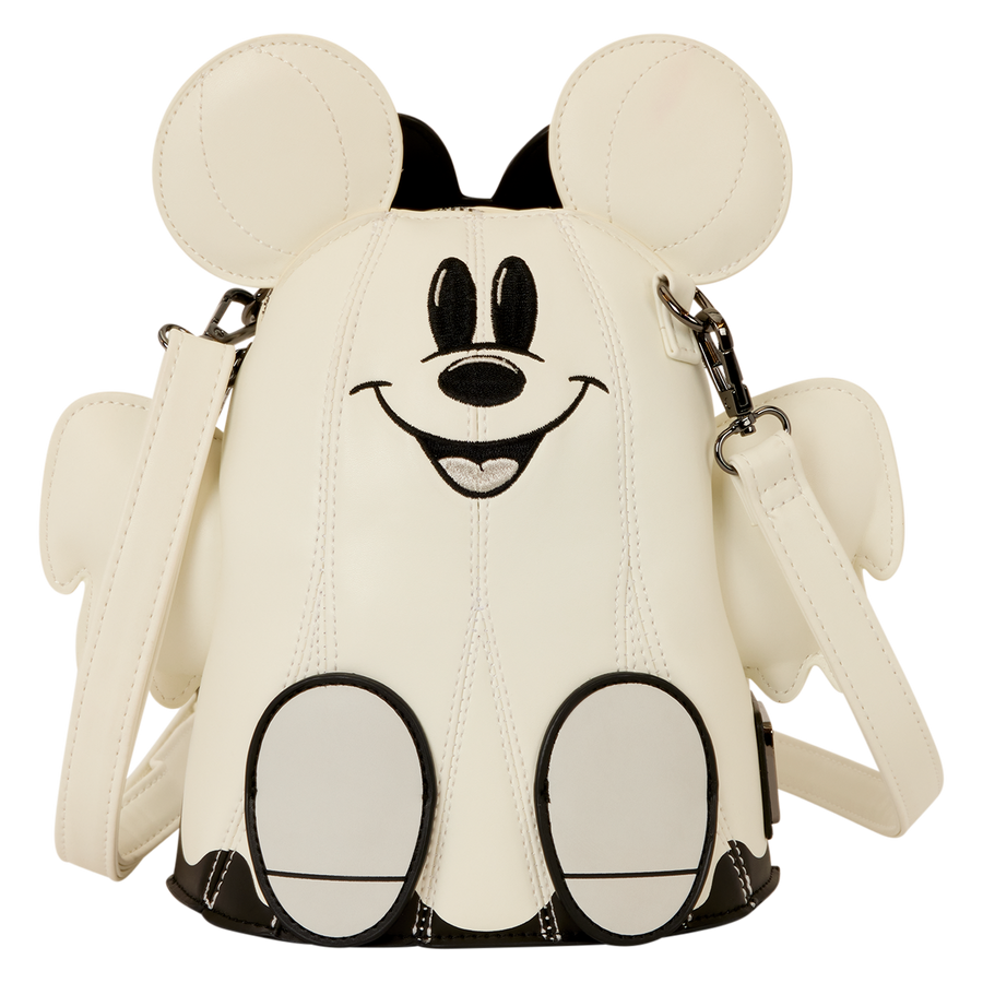 Loungefly Mickey & Minnie Mouse Ghost Glow Figural Crossbody Bag