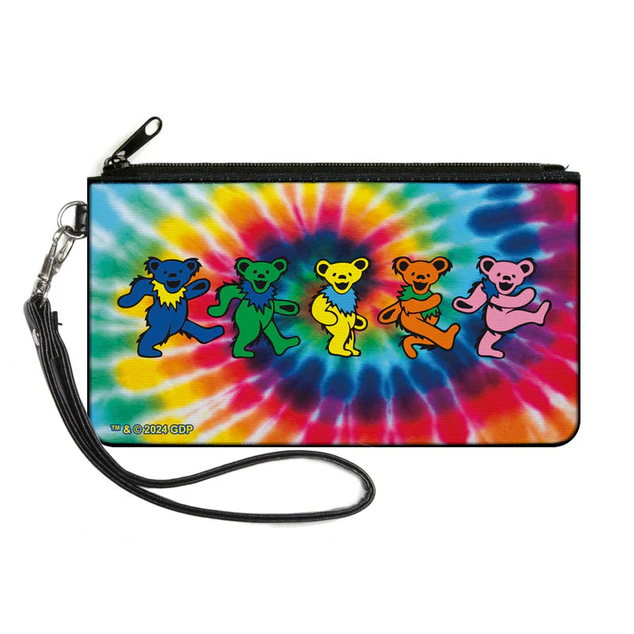 Grateful Dead Tie Dye Dancing Bears Clutch Wallet - Large