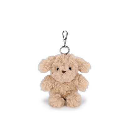 McHugs Joyce Milk Tea Puppy Stuffed Animal Bag Charm