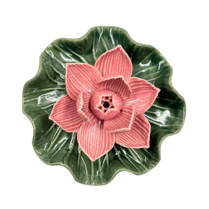 Ceramic Blooming Lotus Incense Burner