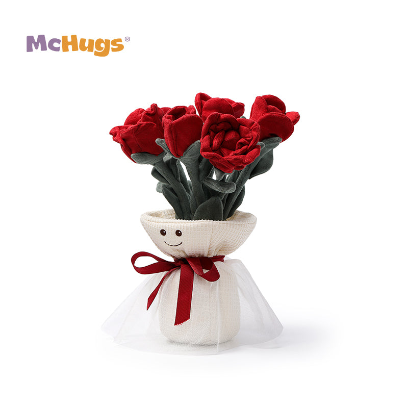 McHugs Romantic Rose Bouquet Stuffed Plushie