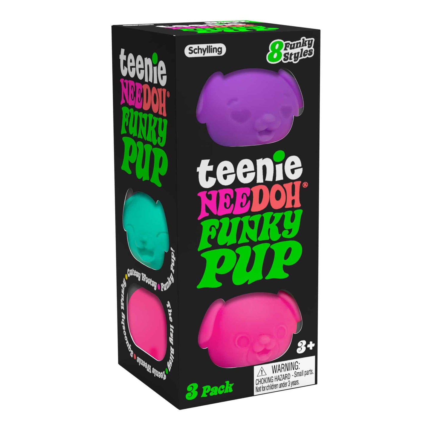 NeeDoh Teenie NeeDoh Funky Pup 3 Pack - Assorted Colors