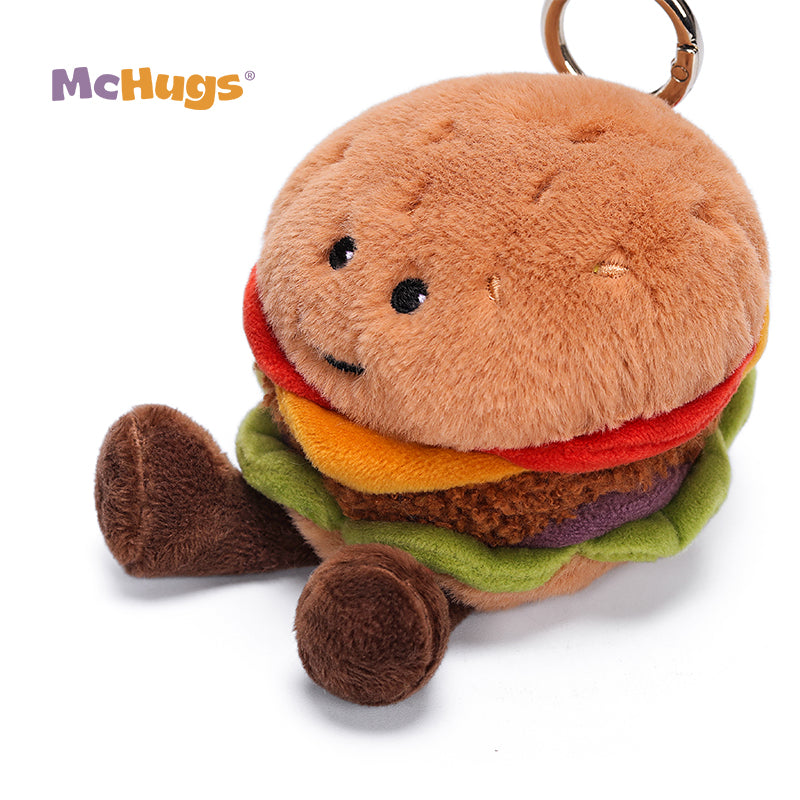 McHugs Juicy Cheeseburger Stuffed Animal Bag Clip