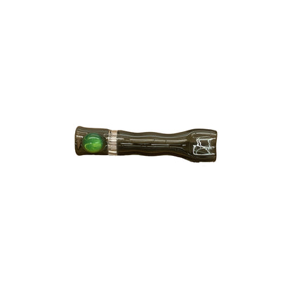 Blazing Blue Glass Honeycomb Smoke Grey Chillum