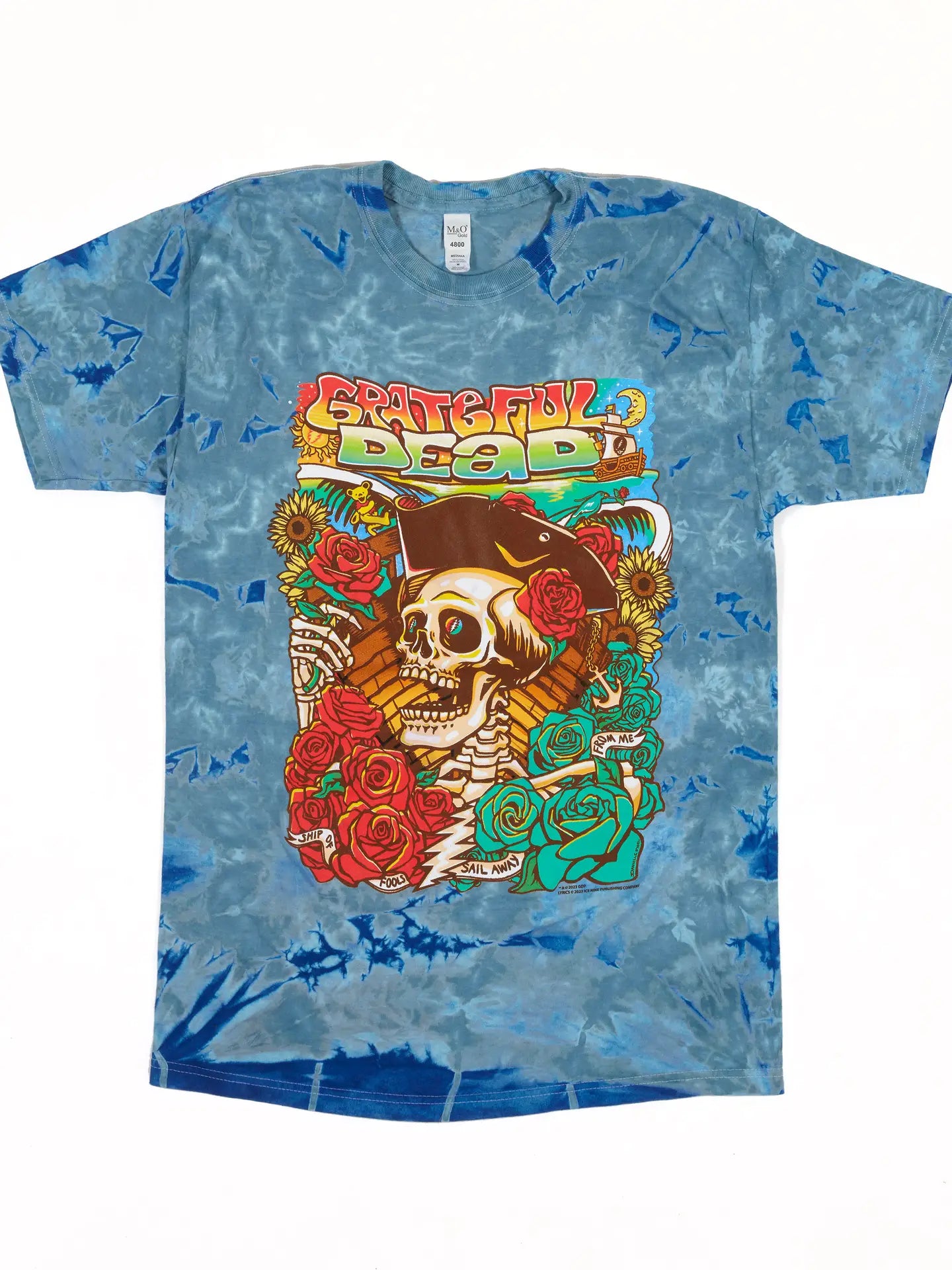 Grateful Dead Ship of Fools by Robert Hunter Tie Dye T-Shirt