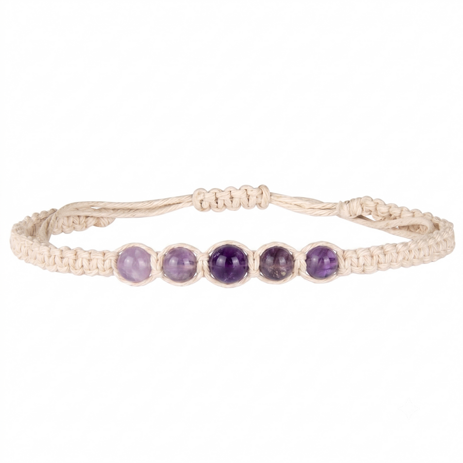 Amethyst Hemp Bracelet