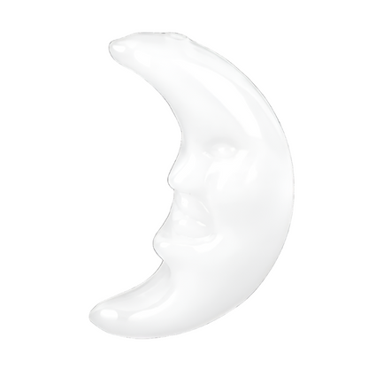 Crescent Moon Glow In The Dark Glass Hand Pipe