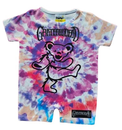 Grateful Dead Dancing Bear Tie Dye Romper