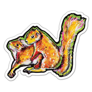 Squirrel Hug Sticker