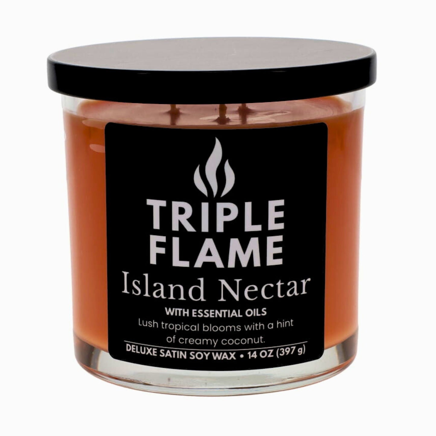 Triple Flame Candle Soy Wax for Home Scented, 14oz.