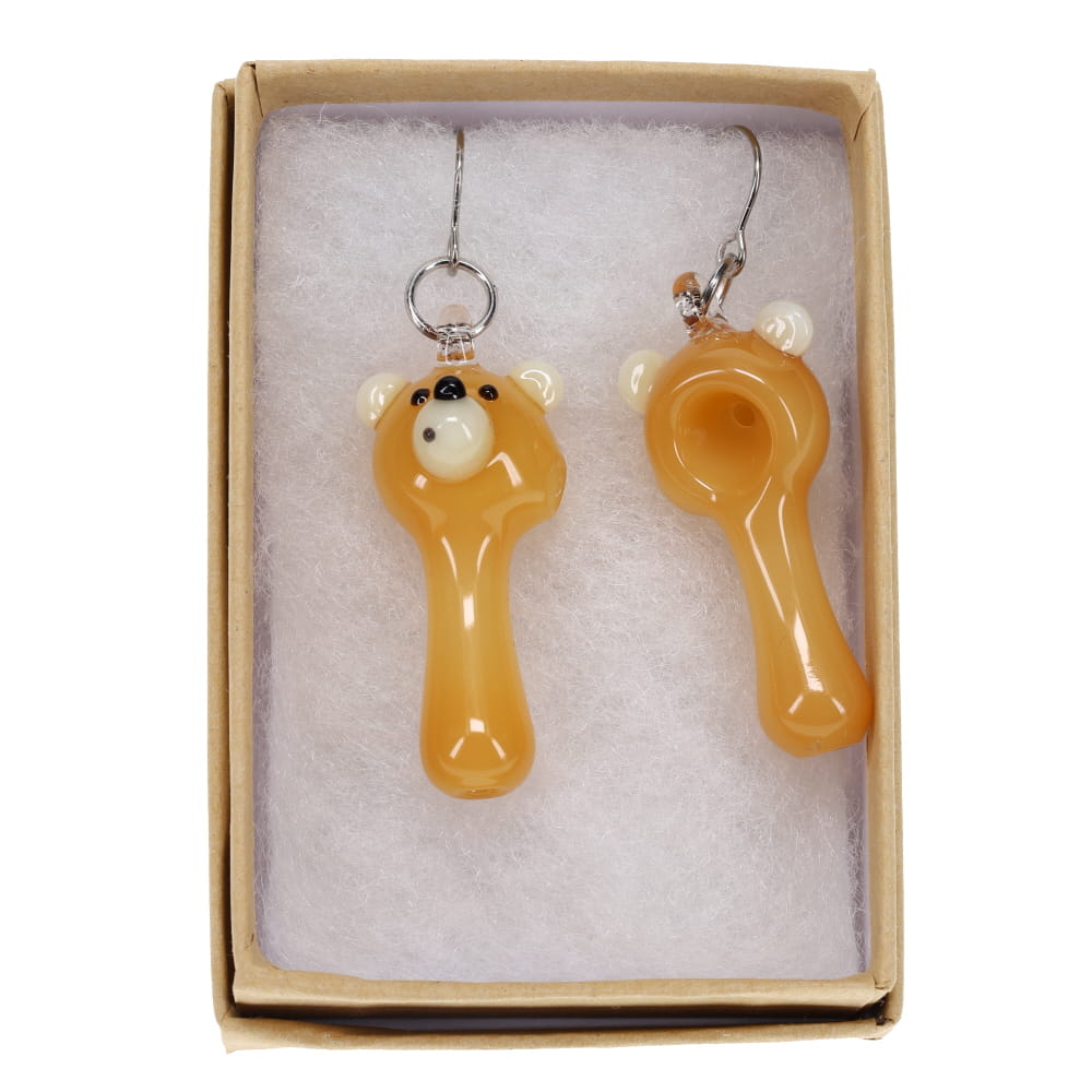 Sugar Mattys Glass Bear Spoon Earrings