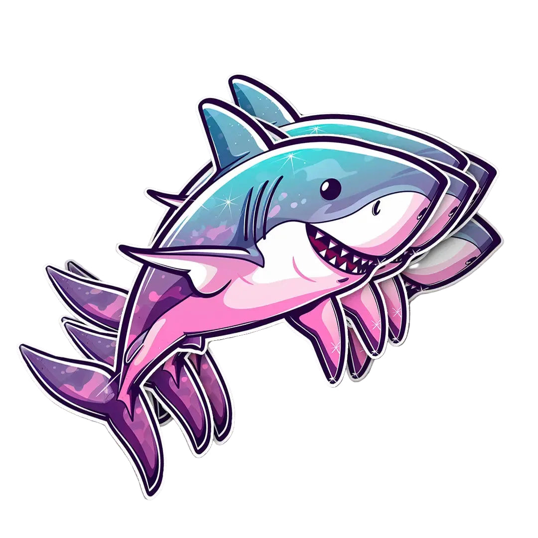 Smiley Shark Sticker - 2"