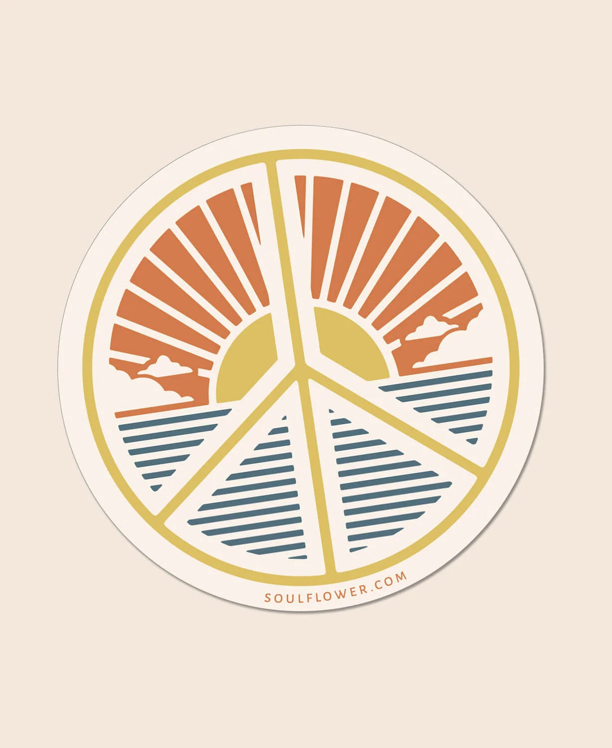 Soul Flower Peace Scene Sticker