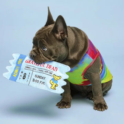 fabdog Grateful Dead Cornell '77 Concert Ticket Dog Toy