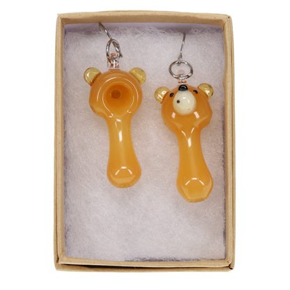 Sugar Mattys Glass Bear Spoon Earrings