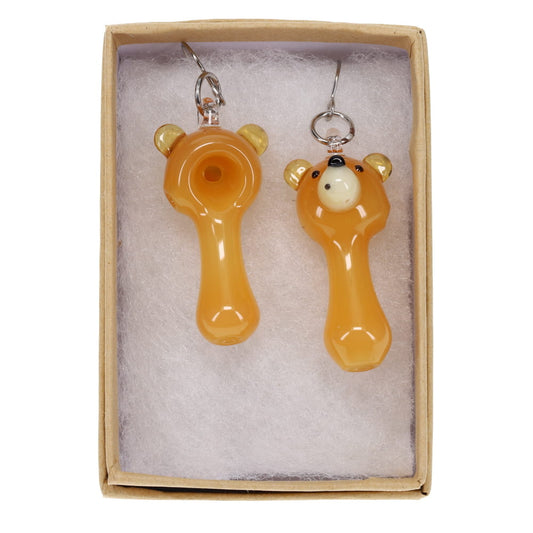 Sugar Mattys Glass Bear Spoon Earrings