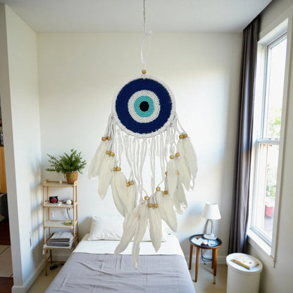 Crochet Evil Eye Dreamcatcher
