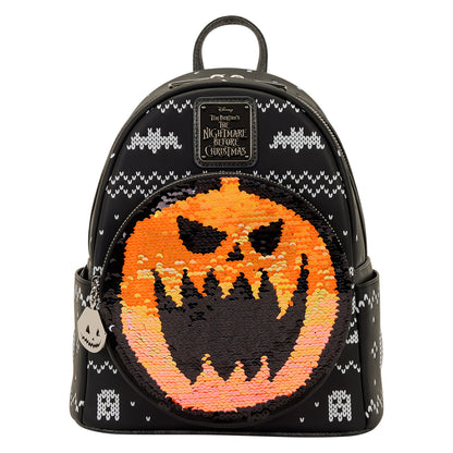 Loungefly The Nightmare Before Christmas Jack Skellington Reversible Sequins Mini Backpack