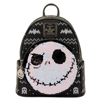 Loungefly The Nightmare Before Christmas Jack Skellington Reversible Sequins Mini Backpack