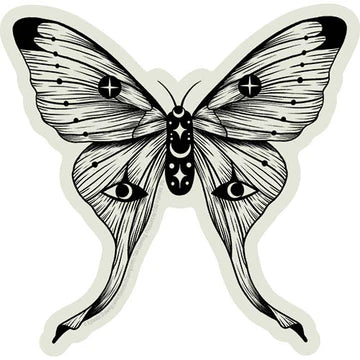 Moon Moth Sticker Episodic Drawing Magical Moon Moth Sticker – Sunshine Daydream