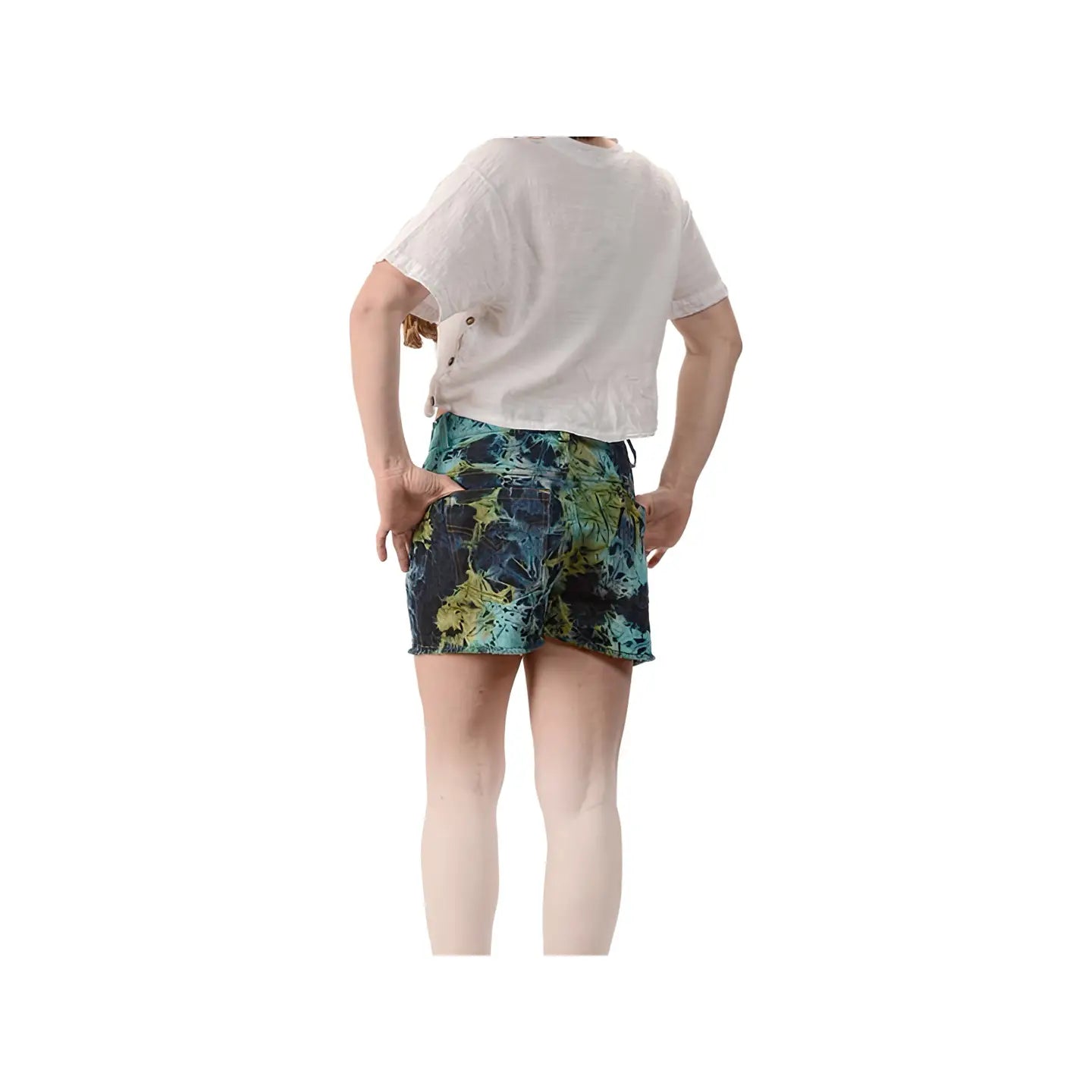 Tie Dyed Denim Shorts