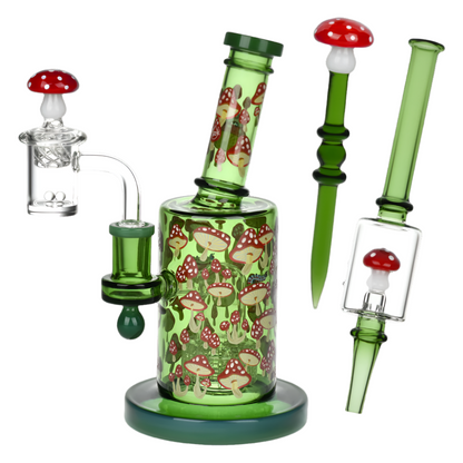 Pulsar Greatest Hits Series 8" Glow Nectar Collector & Dab Rig Set - Shroomiez