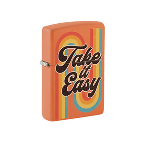 Zippo Lighter Take it Easy Orange Matte