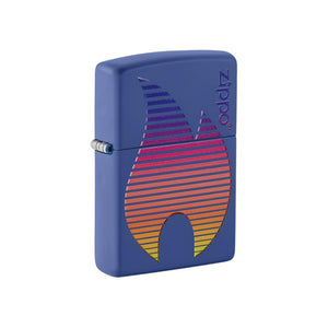 Zippo Lighter Zippo Flame Design Royal Blue Matte