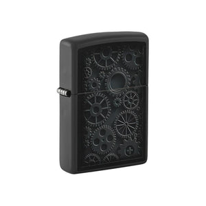 Zippo Lighter Steampunk Gears Black Matte