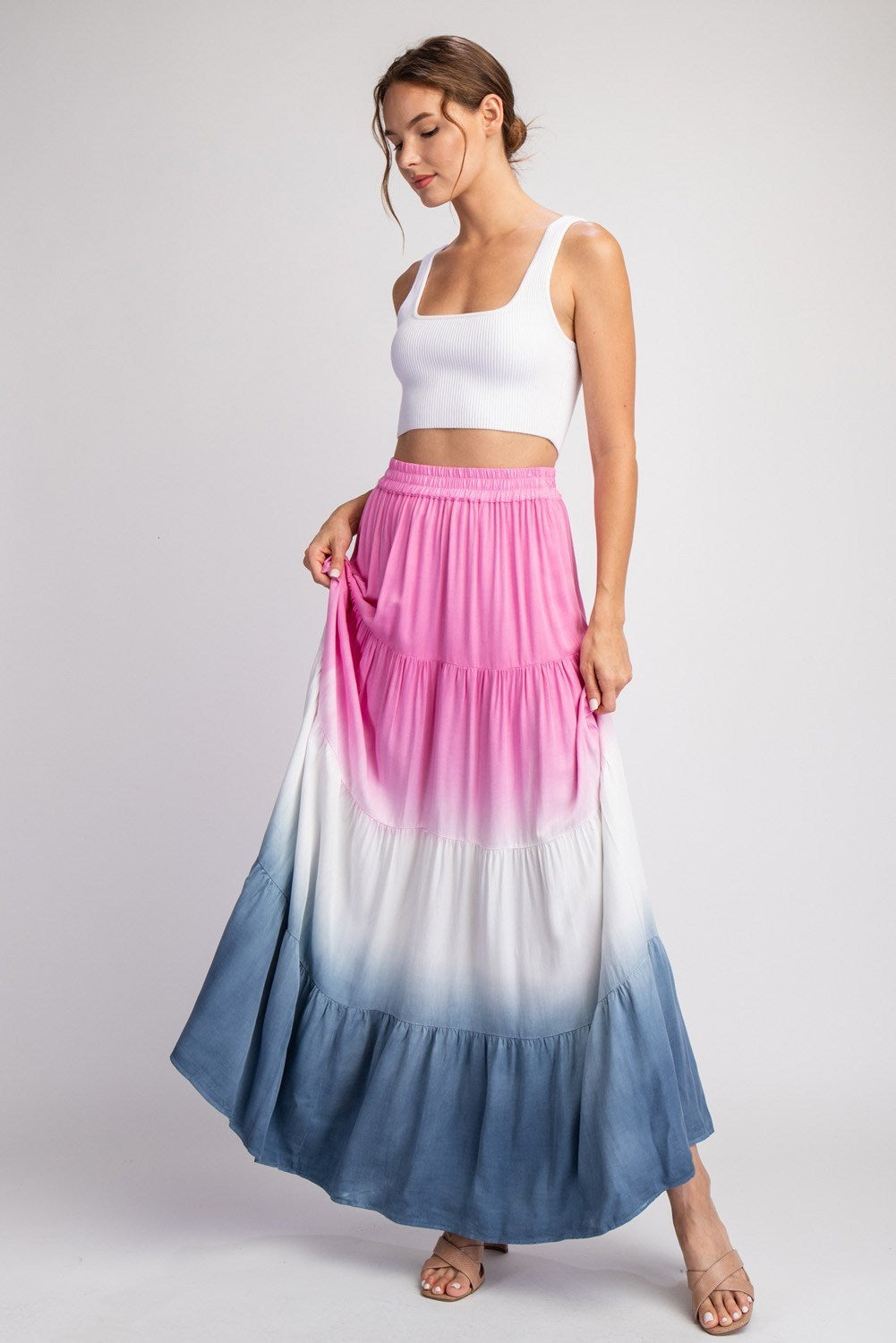 Deep Dyed Ombre Maxi Skirt SALE