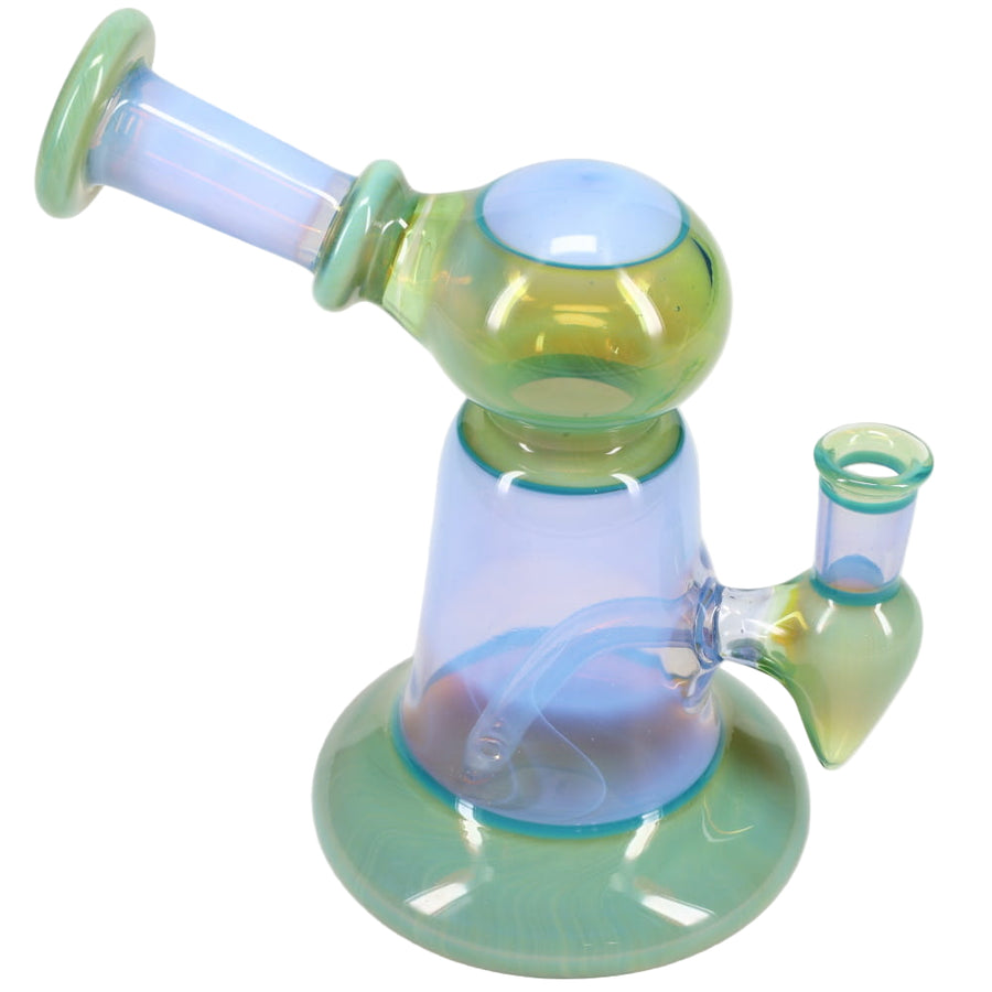 Kyle White Glass Rig - Green & Blue