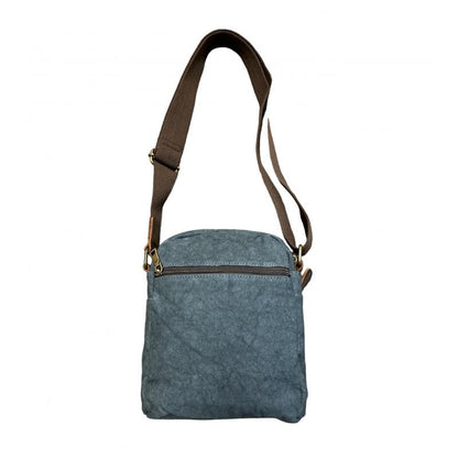 Canvas & Woven Tapestry Crossbody Bag