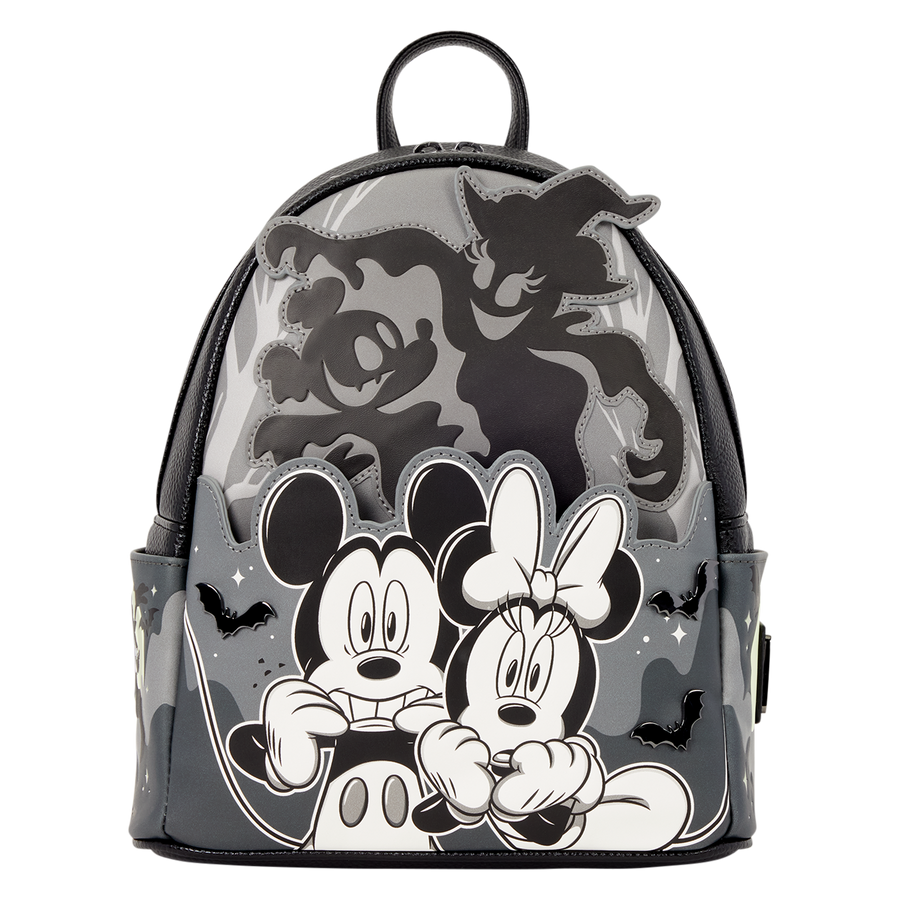 Loungefly Mickey & Minnie Ghost Light-Up Glow Mini Backpack