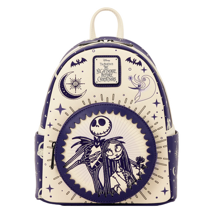 Loungefly Nightmare Before Christmas Jack and Sally Night Sky Mini Backpack