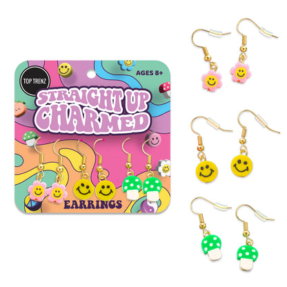 Straight Up Charmed Dangle Earrings - Assorted