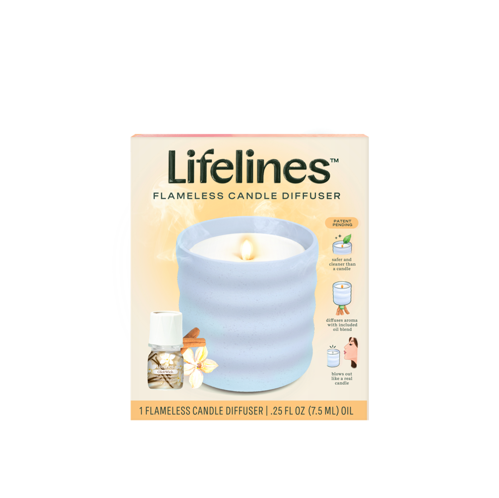 Lifelines™ ClickWick® Flameless Candle Diffuser in Periwinkle (Bubble)