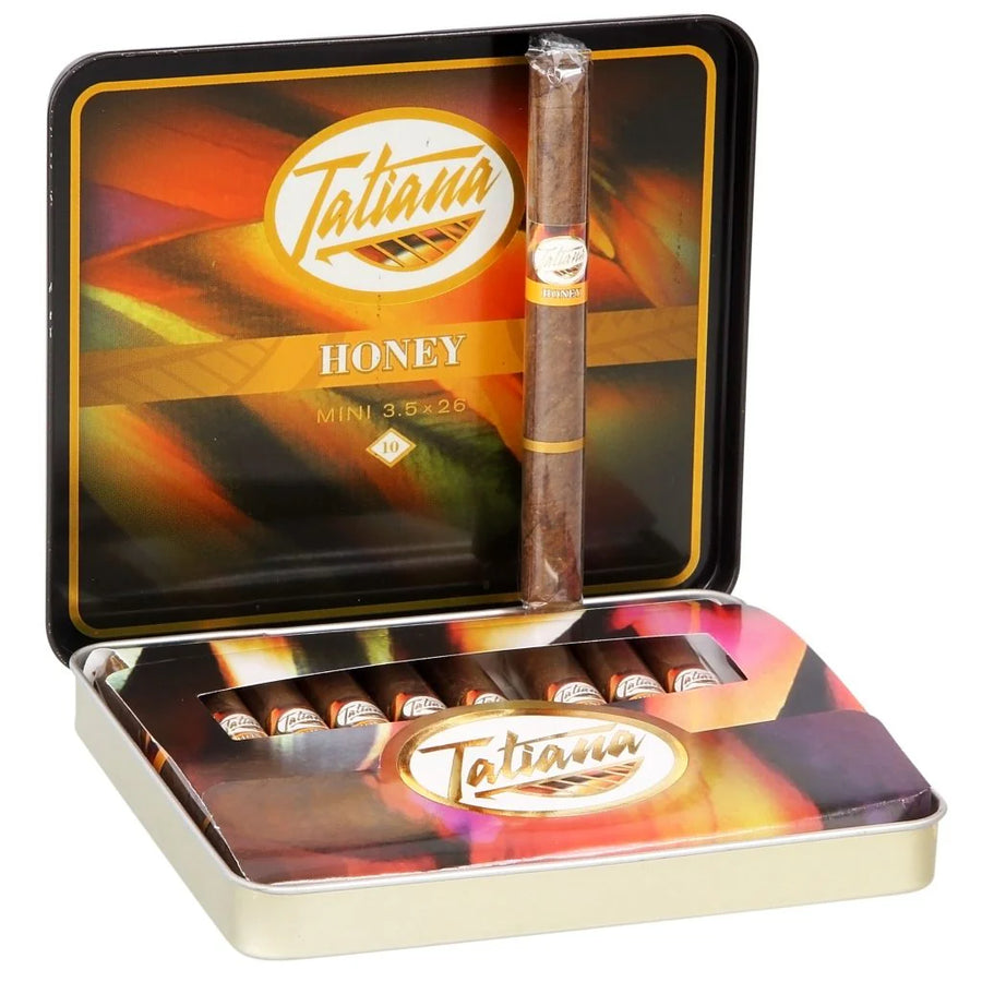 Tatiana Mini Cigars 10ct Tin - Honey