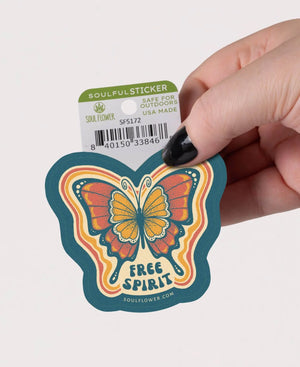 Soul Flower Free Spirit Butterfly Sticker