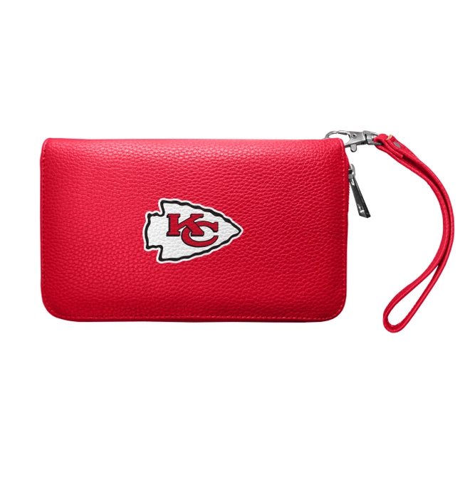 NFL Kansas City Chiefs Pebble Organizer Zip Wallet