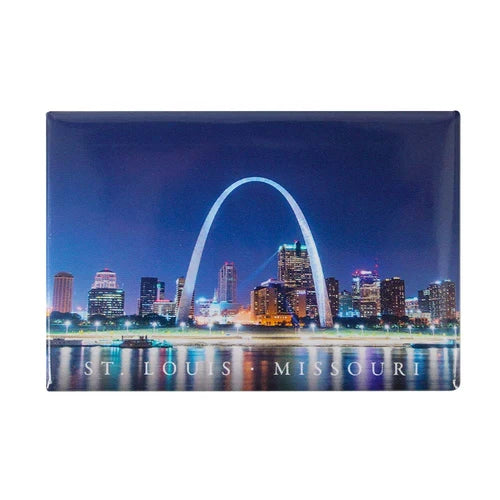 St. Louis Downtown at Night Magnets 2" x 3"