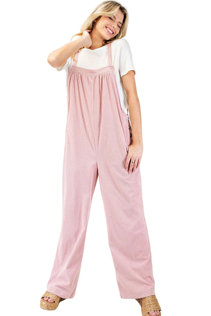 Dusty Pink Corduroy Overalls