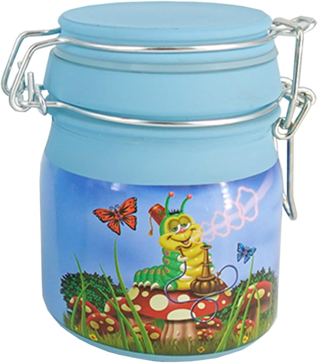 Frosted Blue Caterpillar Jar - 5oz