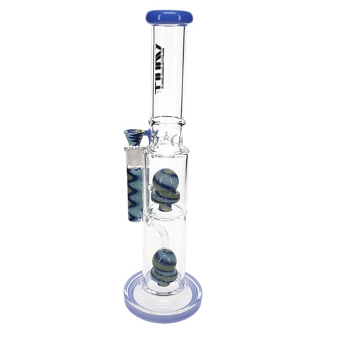 Vault Glass 2 Worked Perc Wig Wag Water Pipe - 16" SALE