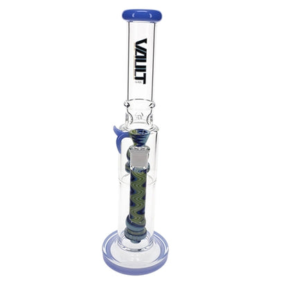 Vault Glass 2 Worked Perc Wig Wag Water Pipe - 16" SALE
